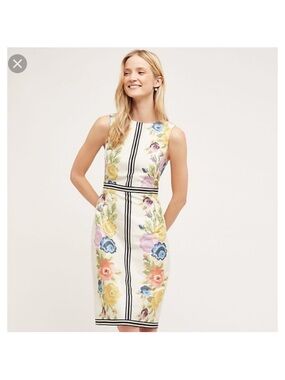 Anthropologie Payal Pratap Garden Grid Sheath dress.